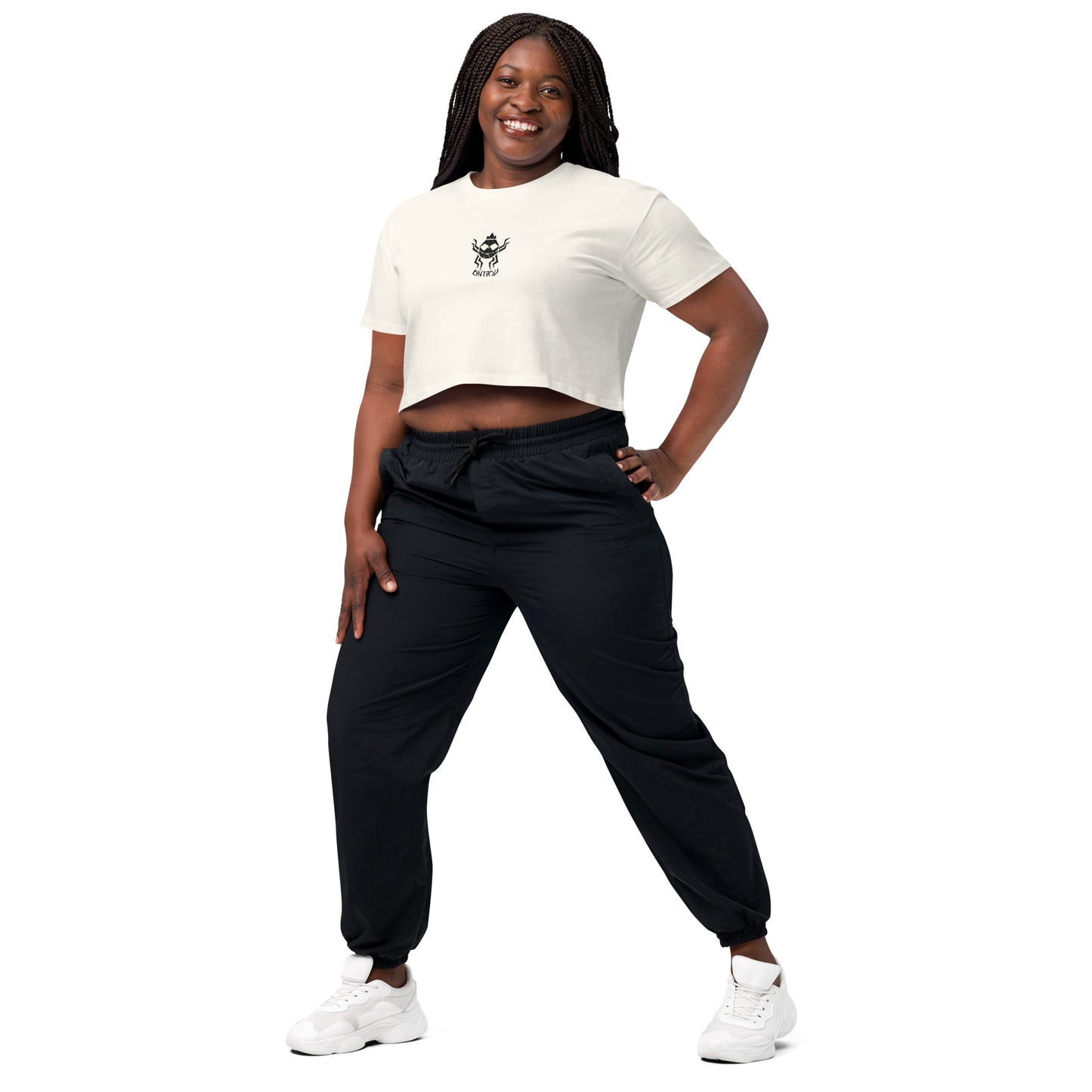 Crop top CHVTROU (logo noir)