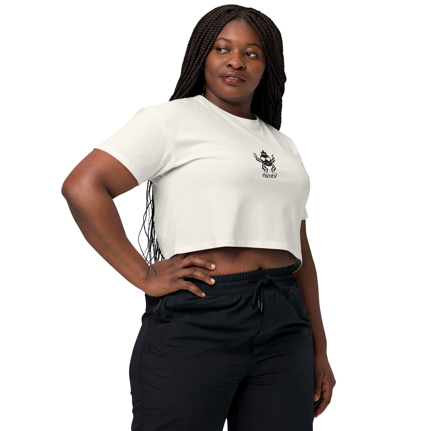 Crop top CHVTROU (logo noir)