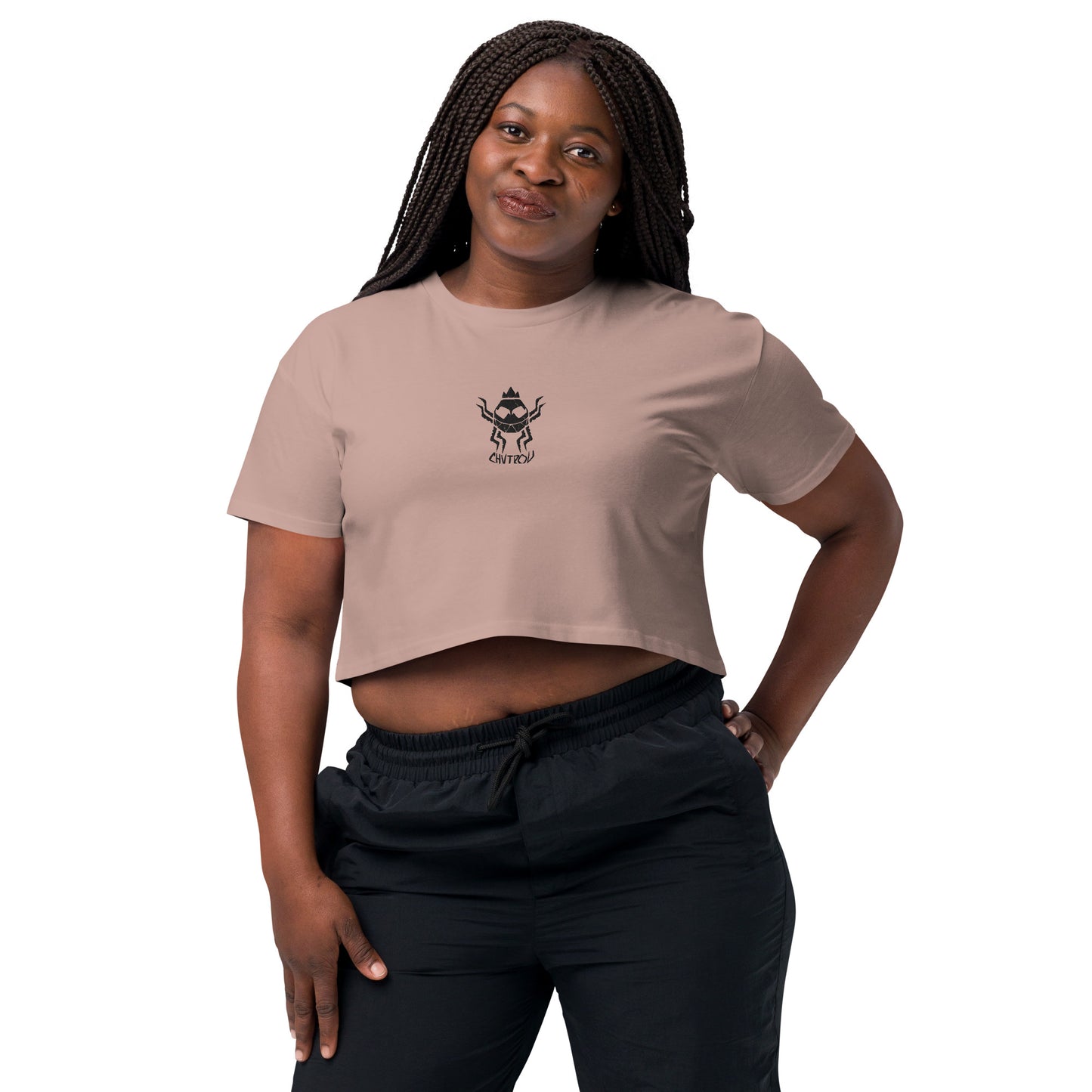 Crop top CHVTROU (logo noir)