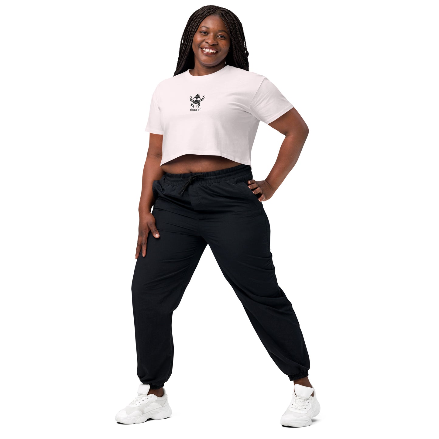 Crop top CHVTROU (logo noir)