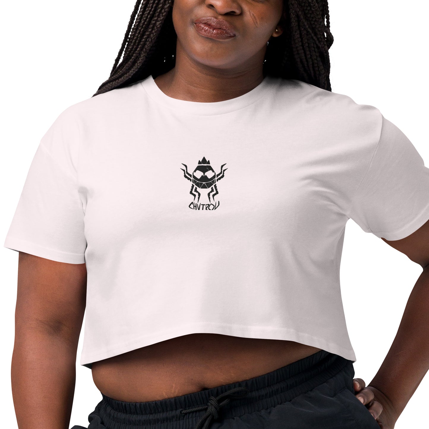 Crop top CHVTROU (logo noir)