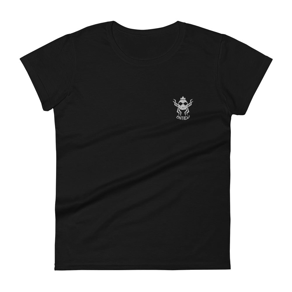 T-shirt à Manches Courtes pour Femmes CHVTROU (logo blanc)